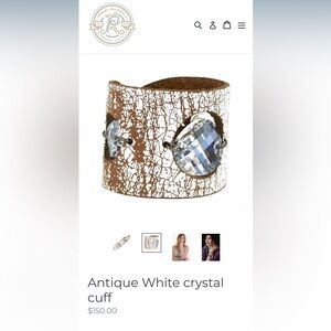 RJP (Robert Palazzolo) Artisan Leather Bracelet with Swarovski Crystals